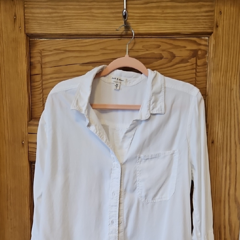 cloth & stone White Button-Down Shirt